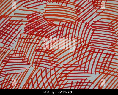 Üben Sie das Zeichnen von farbigen Linien mit copic-Marker und handgemalten Original-Impressionismus-Meisterwerken kreative Malermalerei Skizze bunt Stockfoto