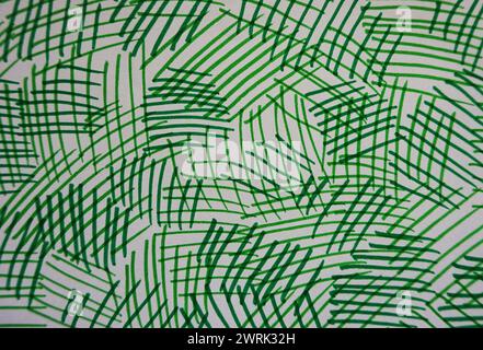 Üben Sie das Zeichnen von farbigen Linien mit copic-Marker und handgemalten Original-Impressionismus-Meisterwerken kreative Malermalerei Skizze bunt Stockfoto