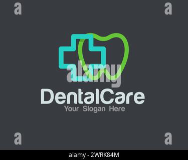 Logodesigns der Zahnklinik für den medizinischen Dienst Stock Vektor