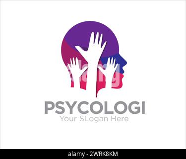 Handpsychologie Gesundheit Logo Designs Stock Vektor