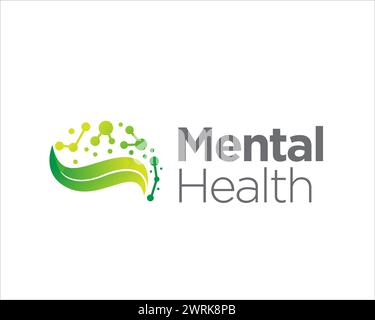 Bio Brain Logo-Designs für psychische Betreuung und Beratung Stock Vektor