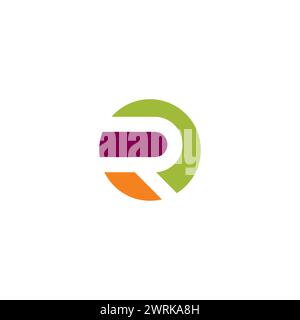 Einfaches Design mit R-Logo. Symbol „Buchstabe R“ Stock Vektor