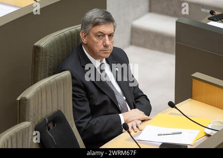 Brüssel, Belgien März 2024. Flämischer Ministerpräsident Jan Jambon, Bild auf einer Plenartagung des flämischen Parlaments am Mittwoch, den 13. März 2024 in Brüssel. BELGA FOTO JAMES ARTHUR GEKIERE Credit: Belga News Agency/Alamy Live News Stockfoto