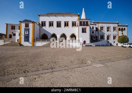 Sintra Nationalpalast (Palacio Nacional Sintra) in der Stadt Sintra, Portugal. Stockfoto