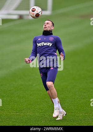 Romford, Großbritannien. März 2024. Vladimír Coufal (West Ham) während des offenen Trainings in West Ham auf dem West Ham Trainingsplatz in Romford. Quelle: MARTIN DALTON/Alamy Live News Stockfoto