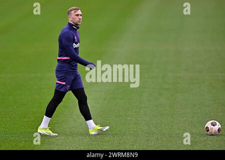 Romford, Großbritannien. März 2024. Jarrod Bowen (West Ham) während der West Ham Open Training Session auf dem West Ham Trainingsplatz in Romford. Quelle: MARTIN DALTON/Alamy Live News Stockfoto