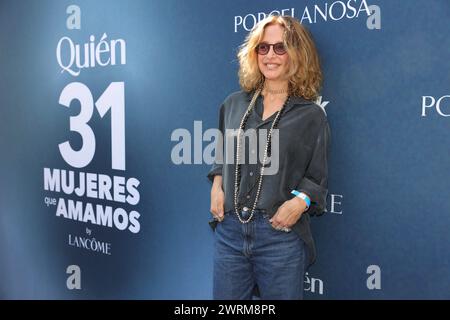 12. März 2024, Mexiko-Stadt, Mexiko: Claudia Ramirez besucht den blauen Teppich des Quien: 31 Women We Love von Lacome im Museo Kaluz. Am 12. März 2024 in Mexiko-Stadt. (Foto: Luis Marin/Eyepix/SIPA USA) Stockfoto