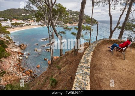 Malerisches mediterranes Dorf Llafranc. Costa Brava. Girona, Spanien Stockfoto