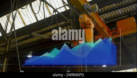 Bild der Verarbeitung von Finanzdaten über dem Lager Stockfoto