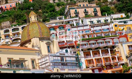 Positano, Amalfiküste, Tyrrhenisches Meer, Kampanien, Italien, Europa Stockfoto