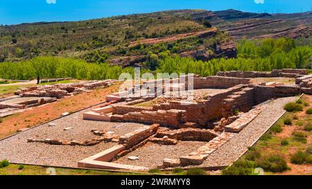 Archäologische Stätte von Tiermes, Montejo de Tiermes, Soria, Castilla y León, Spanien, Europa Stockfoto