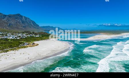 Luftaufnahme der Klein River Lagoon, Hermanus, Western Cape Province, Südafrika, Afrika Copyright: MichaelxRunkel 1184-9984 Stockfoto