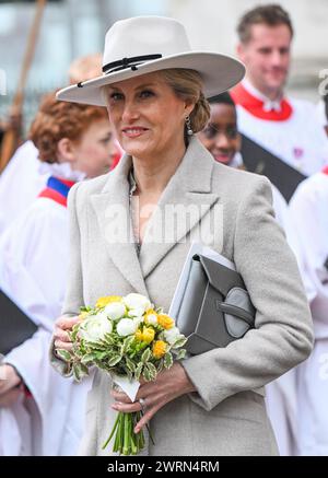 London, England. UK. 12. März 2024. Sophie, Duchess of Edinburgh, nimmt an dem jährlichen Commonwealth Day in der Westminster Abbey Teil. Quelle: Anwar Hu Stockfoto