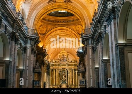 General San Martin Mausoleum in der Kathedrale von Buenos Aires. Argentinien - 2. märz 2024. Hochwertige Fotos Stockfoto