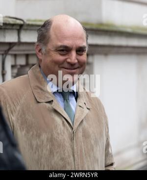 Ben Wallace Abgeordneter für Wyre und Preston North und ehemaliger Verteidigungsminister in Downing Street London, Großbritannien Stockfoto