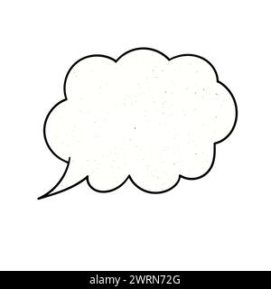 Vektor-Handgezeichnete Sprachblase isoliert. Vektor Hand gezeichnete Sprechblase Kritzelillustration auf weiß. Stock Vektor