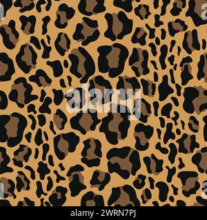 Gepardenhautmuster. Wildtierfell Haut Design Illustration für Druck, Web, Wohnkultur, Mode, Oberfläche, Grafikdesign Stock Vektor