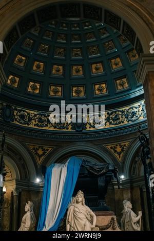 General San Martin Mausoleum in der Kathedrale von Buenos Aires. Argentinien - 2. märz 2024. Hochwertige Fotos Stockfoto
