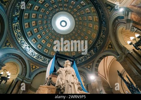 General San Martin Mausoleum in der Kathedrale von Buenos Aires. Argentinien - 2. märz 2024. Hochwertige Fotos Stockfoto