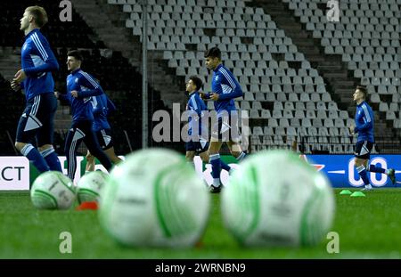 Solun, Hrvatska. März 2024. Offizielle Ausbildung von GNK Dinamo am 13. März 2024. In Solun, Griechenland, vor dem Rückspiel der UEFA Conference League 1/8 zwischen PAOK und GNK Dinamo. Foto: Marko Lukunic/PIXSELL Credit: Pixsell/Alamy Live News Stockfoto