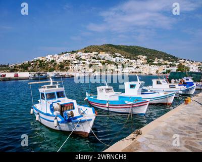 Pandeli Fischerhafen, Leros, Dodekanesische Inseln, Griechische Inseln, Griechenland, Europa Copyright: KarolxKozlowski 1245-3269 Stockfoto