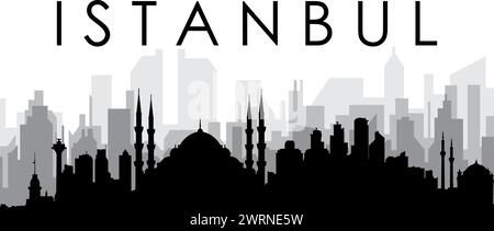 Skyline-Panorama der Stadt von ISTANBUL, TÜRKEI Stock Vektor