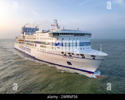 Pont-Aven ist eine Kanalfähre, die von Brittany Ferries auf Strecken zwischen Frankreich, Spanien und dem Vereinigten Königreich betrieben wird. Stockfoto