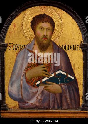 Saint Bartholomew, von der italienischen Künstlerin Simone Martini, Datum: Ca. 1317–19; Tempera auf Holz Stockfoto