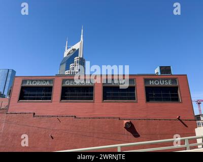 Das FGL House ist eine Bar und ein Restaurant im Stil der Florida Georgia Line an der 3rd Avenue in der Innenstadt von Nashville. Stockfoto