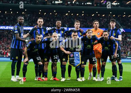 Madrid, Spanien. März 2024. Madrid, Spanien, 13. März 2024: Teamphoto von Inter während des Fußballspiels der UEFA Champions League zwischen Atletico Madrid und Inter im Civitas Metropolitano in Madrid, Spanien. (Daniela Porcelli/SPP) Credit: SPP Sport Press Photo. /Alamy Live News Stockfoto