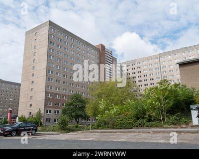 Allgemeine Sicht auf die Außenseite der Auslandsspionage-Einheiten im Stasi-Museum in Berlin. Stockfoto