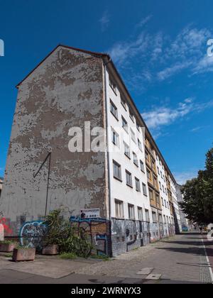 Allgemeine Sicht auf das Äußere des Stasi-Museums in Berlin. Stockfoto