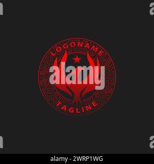 eagle Cyber Security Logo Stock Vektor