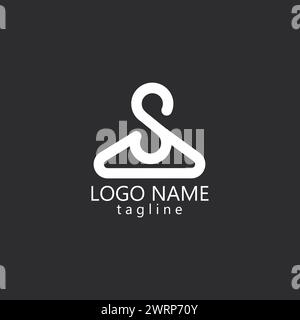 Letter S-Aufhänger-Logo-Design-Vektor Stock Vektor