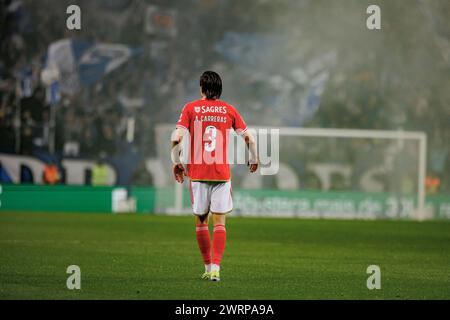 Porto, Portugal - 03 03 2024: Alvaro Carreras beim Spiel zwischen dem FC Porto und SL Benfica im Estadio do Dragao, Porto, Portugal. (Macie Stockfoto