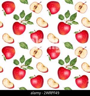Rotes Apfelmuster. Stockfoto