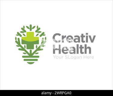 Kreative Logo-Designs für die Gesundheit für eine intelligente Lösung Stock Vektor
