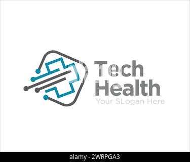 Health Tech Logo Designs für Medizintechnik Logo Stock Vektor