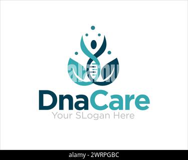 Nature dna Care Logo Designs für medizinische und Labordienste Stock Vektor