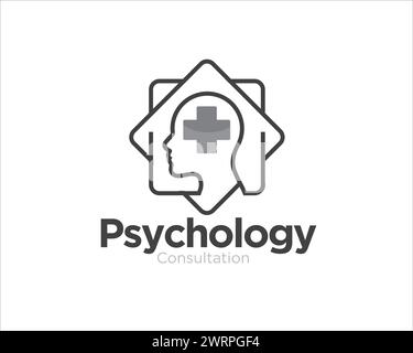 Psychologie Home Medical Care Logo Designs für den Gesundheitsdienst Stock Vektor