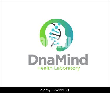 dna Mind Logo Designs einfach modern für den medizinischen Dienst Stock Vektor