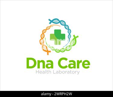 Triangle dna Care Logo Designs für den medizinischen Dienst Stock Vektor