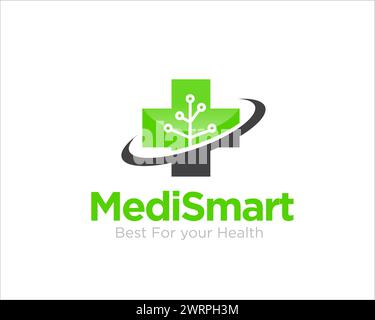 Medical-Tech-Logo-Designs für den medizinischen Dienst modern Stock Vektor