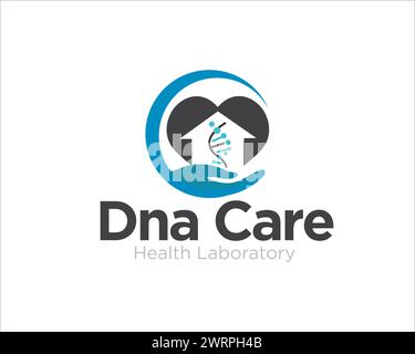 dna Care Logo Designs für medizinische Klinik und Gesundheitsdienst Stock Vektor
