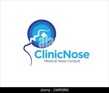 Shine Klinik für Gesundheit Nase und medizinisches Service Logo Stock Vektor
