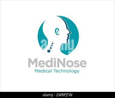 Medizinische Nase Gesundheit Logo Designs für Gesundheitsdienst Stock Vektor