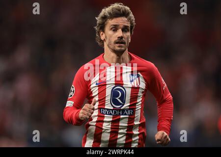 Madrid, Spanien. März 2024. Antoine Griezmann von Atletico Madrid während des Spiels der UEFA Champions League in Estadio Metropolitano, Madrid. Der Bildnachweis sollte lauten: Jonathan Moscrop/Sportimage Credit: Sportimage Ltd/Alamy Live News Stockfoto