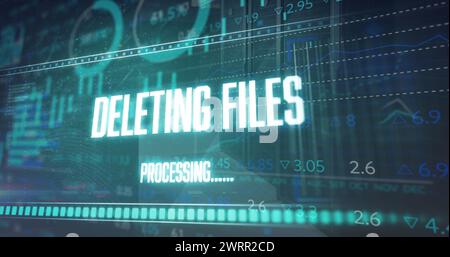 Bild der Datenverarbeitung über dem Serverraum Stockfoto
