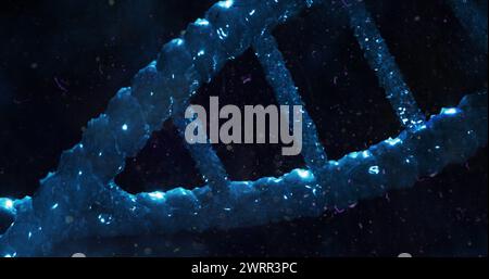 Bild des Scope-Scans über dna-Strang Stockfoto