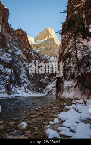 The Narrows, Mountain Pass im Zion National Park in Utah, USA Stockfoto